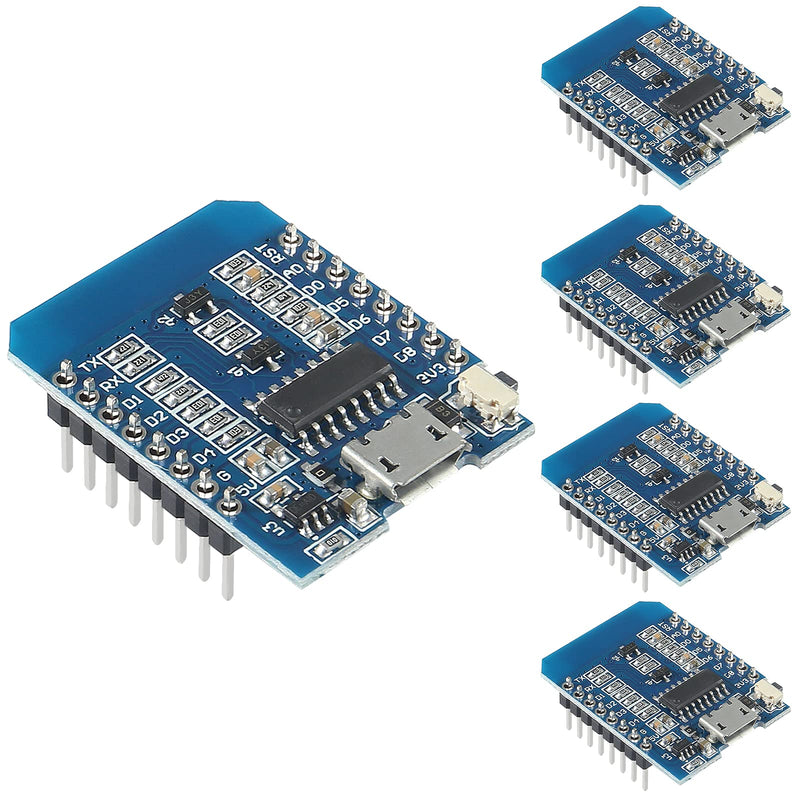 [Australia - AusPower] - ACEIRMC ESP8266 ESP-12 ESP-12F NodeMcu Mini D1 Module WeMos Lua 4M Bytes WLAN WiFi Internet Development Board Base on ESP8266 ESP-12F for Arduino,Compatible with WeMos D1 Mini (5pcs) Micro 