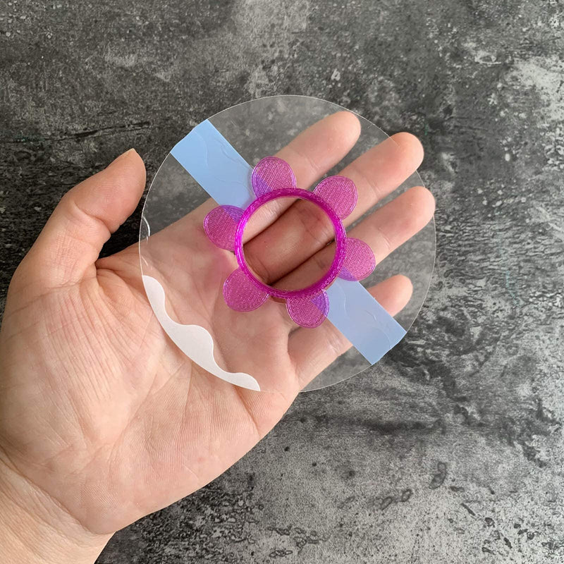 [Australia - AusPower] - for Freestyle Libre Patches Waterproof,40+1 Pack Libre Covers,One Plastic Libre Sensor Cover and 40pcs Clear CGM Adhesive Patches with Hole (Purple Cover+Clear Patches) Purple Cover+clear Patches 