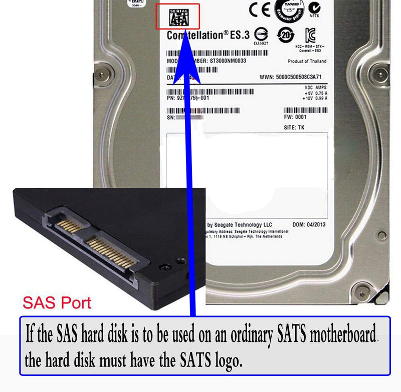 [Australia - AusPower] - zdyCGTime SAS 22 Pin to 7 Pin + 15 Pin SATA Hard Disk Drive Raid Adapter with 15 Pin Power Port.When Using SAS Hard disks on Ordinary SATA motherboards, The Hard Disk Must Have The SATA Logo.(1Pack) 