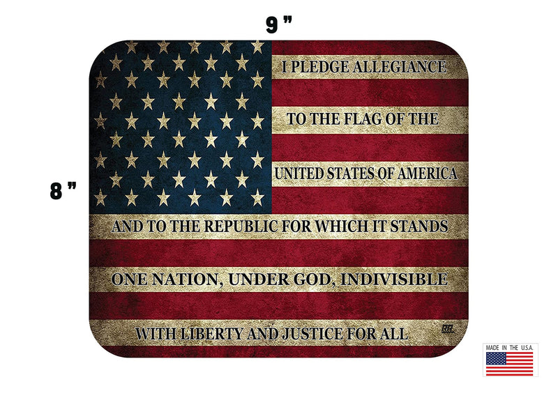 [Australia - AusPower] - Patriotic Pledge of Allegiance USA Flag Mouse Pad Mat Mousepad for Laptop PC Gaming Home or Office 
