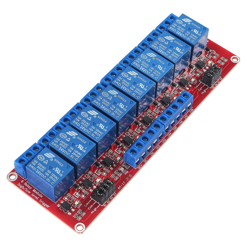 [Australia - AusPower] - AEDIKO DC 24V Relay Module Relay Board 8 Channel OPTO-Isolated High or Low Level Trigger 