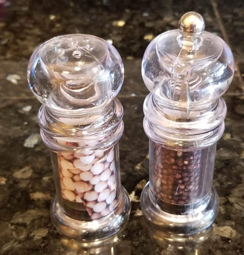 [Australia - AusPower] - Handy Housewares Plastic Salt Shaker and Pepper Grinder Mill Value Set - Great for Camping or RV 1 Set 