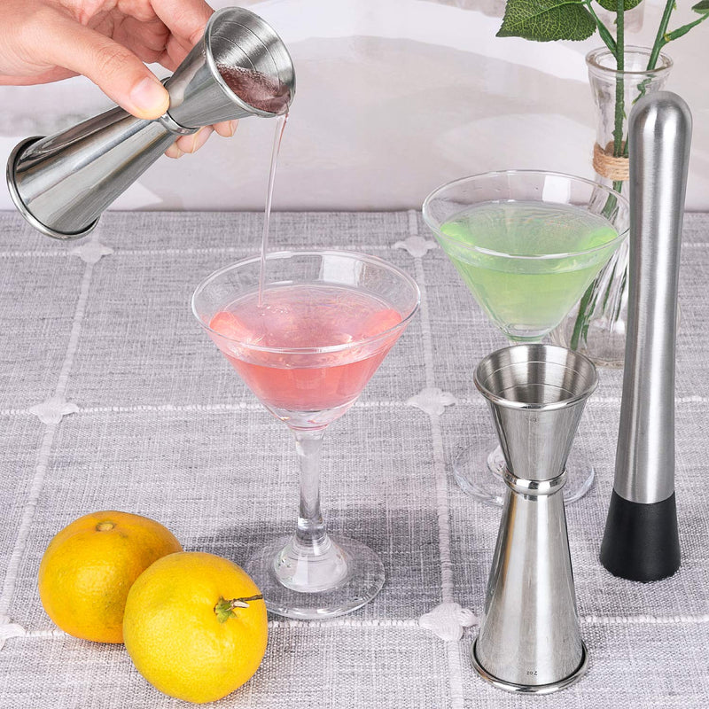 [Australia - AusPower] - 3PCS Double Jigger & Cocktail Jiggers Stainless Steel 1 Ounce X 2 Ounce Alcohol Measuring Tools 
