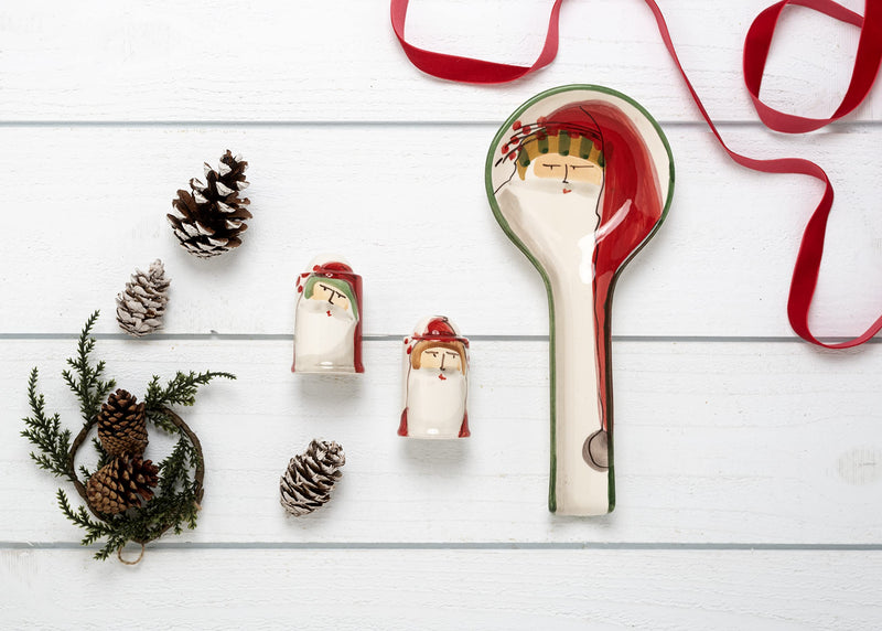 [Australia - AusPower] - Vietri Old St. Nick Holiday Collection Italian Serveware Sets (Salt and Pepper Shaker) Salt and Pepper Shaker 