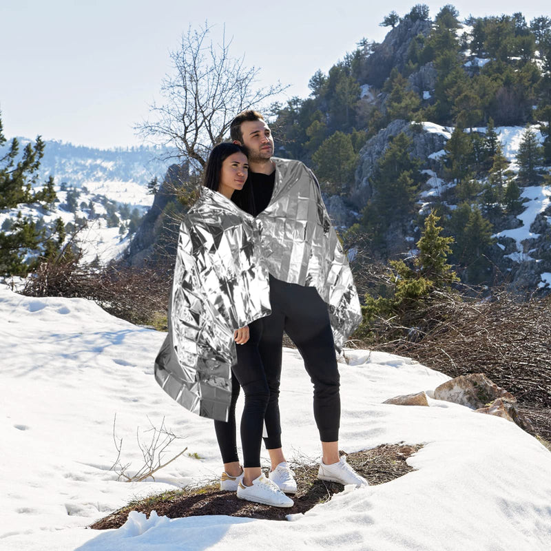 [Australia - AusPower] - QIO CHUANG Emergency Mylar Thermal Blankets -Space Blanket Survival kit Camping Blanket (4-Pack). Perfect for Outdoors, Hiking, Survival, Bug Out Bag ，Marathons or First Aid 1 