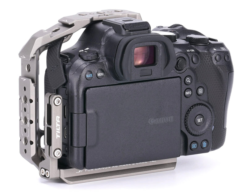 [Australia - AusPower] - Tilta Half Camera Cage Compatible with Canon R6 Mark II, with Mount Accessories via NATO Rail, Cold Shoe and 1/4"-20 Threads with Locating Pins | TA-T45-HCC-TG (Titanium Gray) Titanium Gray 