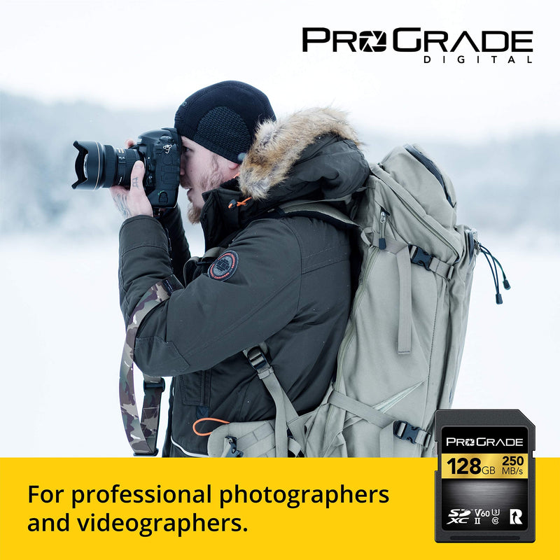 [Australia - AusPower] - Prograde Digital SD UHS-II 128GB Card V60 –Up to 130MB/s Write Speed and 250 MB/s Read Speed | for Professional Vloggers, Filmmakers, Photographers & Content Curators 