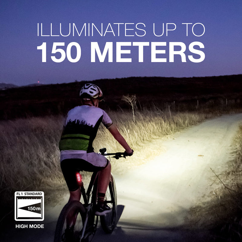 [Australia - AusPower] - Energizer X400 Rechargeable Bike Light, IPX4 Water Resistant, Compact and Lightweight Design, Front Clip Light and Rear LED Light for Visibility 