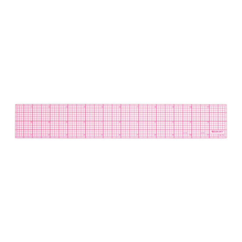 [Australia - AusPower] - Westcott 8ths 12" Beveled Clear Ruler, 12-Pack (67377) 