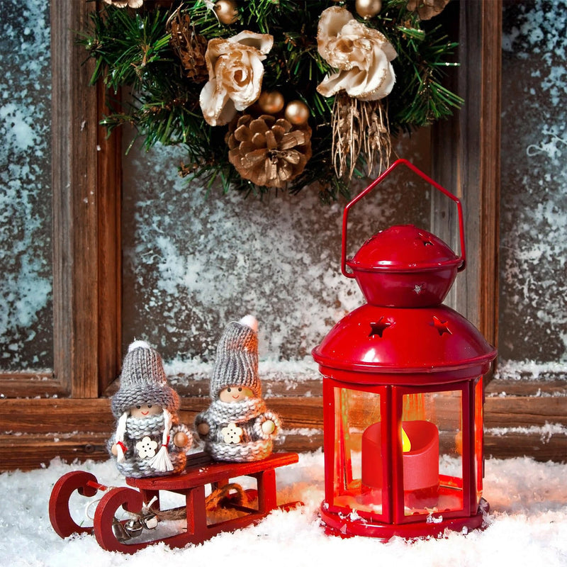 [Australia - AusPower] - Yakpo 12 Pack Flameless Red Tea Light Battery Operated, Flickering LED Red Votive Candles Outdoor Flicker Electric Fake Tealight Candles Bulk for Christmas Halloween Wedding Romantic Party Decorations 