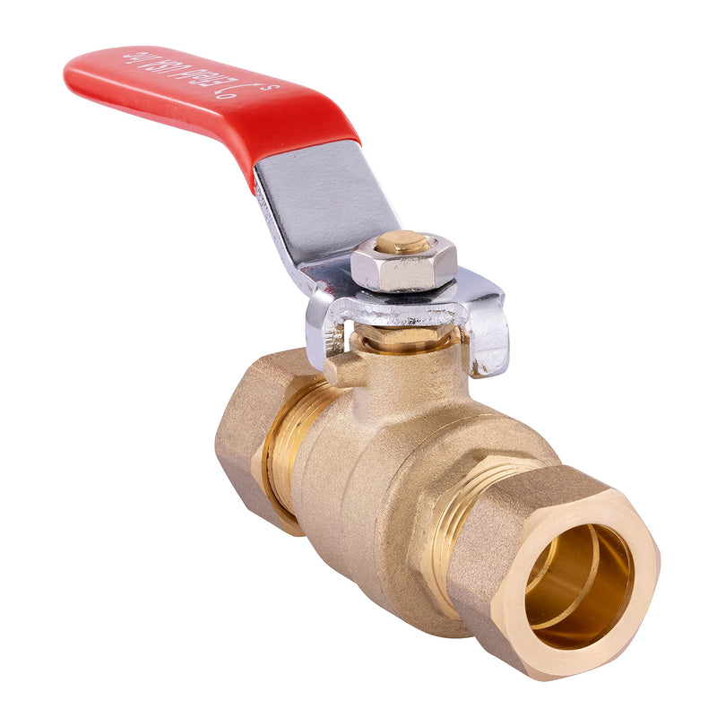[Australia - AusPower] - Heavy Duty Full Port 1/2 Inch Compression Brass Ball Valve -Lead Free 