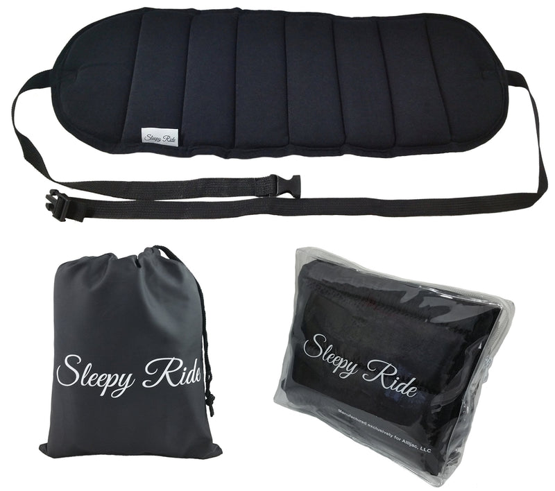 [Australia - AusPower] - Sleepy Ride - Airplane Footrest Made with Premium Memory Foam - Airplane Travel Accessories - Tested and Proven to Prevent Swelling and Soreness - Provides Relaxation and Comfort (Jet Black) 