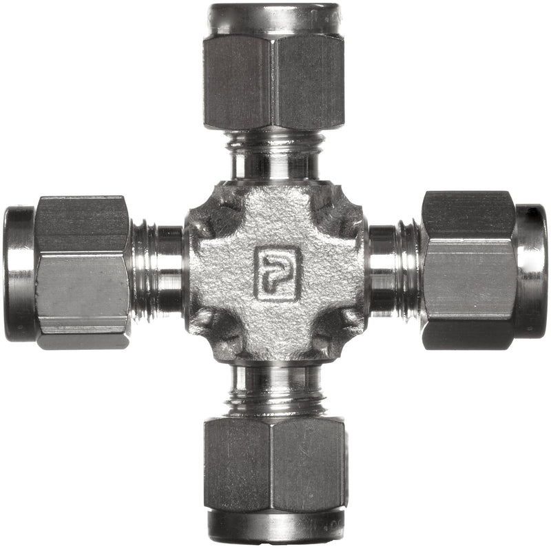 [Australia - AusPower] - Parker A-Lok 2ECR2-316 316 Stainless Steel Compression Tube Fitting, Cross, 1/8" Tube OD 1/8 Inch 