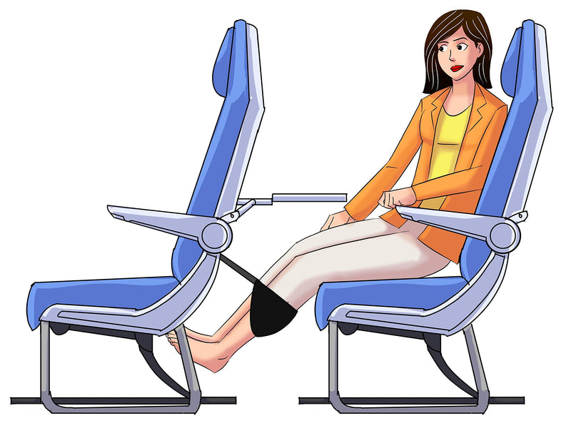 [Australia - AusPower] - Sleepy Ride - Airplane Footrest Made with Premium Memory Foam - Airplane Travel Accessories - Tested and Proven to Prevent Swelling and Soreness - Provides Relaxation and Comfort (Jet Black) 