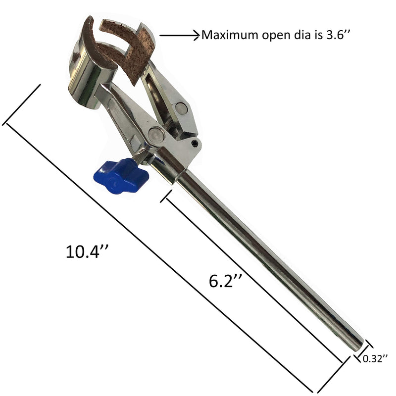 [Australia - AusPower] - OESS Lab Clamp 4 Prong Finger Style Cork-Coated Head and A Black Laboratory Stand Clip 