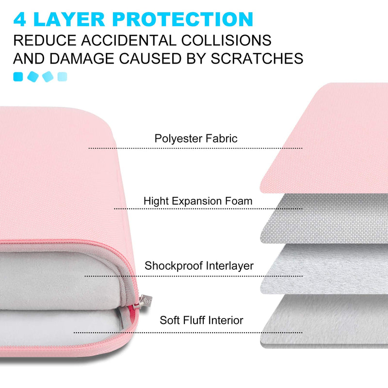 [Australia - AusPower] - Lacdo Laptop Sleeve Case for 15 inch New MacBook Air M2 2023 A2941, 15 inch MacBook Pro A1990 A1707, Dell XPS 15 Plus 2022-2020 Computer Bag with Accessory Pocket, Shockproof, Water-Resistant, Pink New MacBook Air 15 Inch 