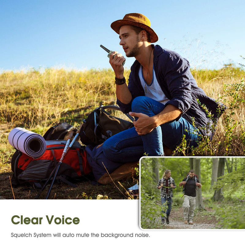[Australia - AusPower] - Two Way Radios Camping Accessories, Topsung M880 FRS Walkie Talkies for Adults Long Range with Mic LCD Screen/Portable Wakie-Talkie with 22 Channel for Children Hiking Hunting Fishing (Camo 2 in 1) M880 camo 