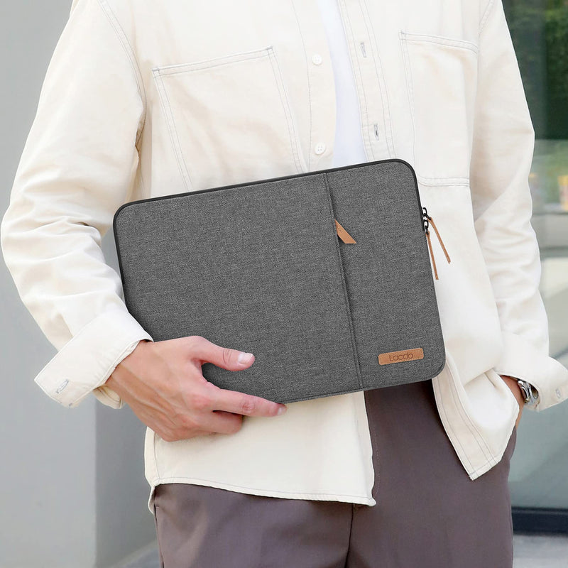 [Australia - AusPower] - Lacdo 360° Protective Laptop Sleeve Case for 15 inch New MacBook Air M2 2023 A2941, 15 inch MacBook Pro A1990 A1707, Dell XPS 15 Plus Computer Bag with Accessory Pouch, Water-Resistant, Dark Gray New MacBook Air 15 Inch 
