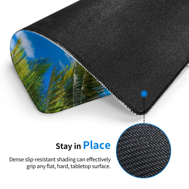 [Australia - AusPower] - Beach Square Mouse Pad Blue Stylish Basic Mouse Mat for Office Desk Laptop Women, Blue Seaboard 