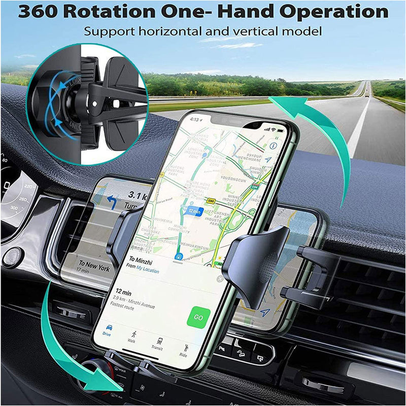 [Australia - AusPower] - VOVIGGOL Car Phone Holder Mount,【2021 New Upgrade Doesn't Slip & Drop】 Air Vent Universal Cell Phone Holder for Car Hands Free Easy Clamp Cradle in Vehicle Compatible with All Apple iPhone Android 