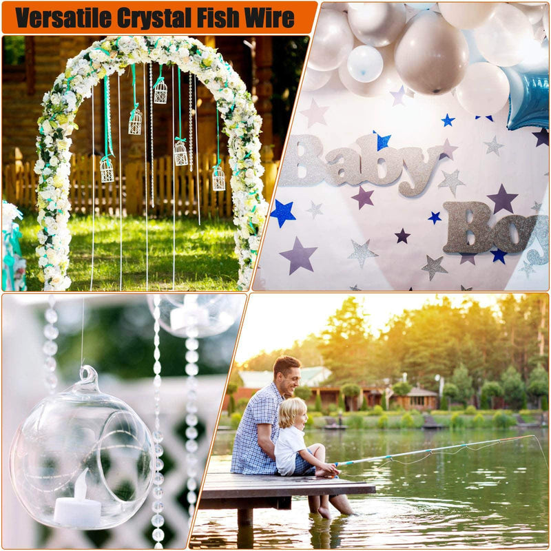 [Australia - AusPower] - Strong Fishing Line Clear, Acejoz Thick Fishing Wire 0.8mm Invisible Hanging Wire Heavy Duty Monofilament Line 70 Lb Test for Hanging Decoration Balloon Garland Crafts 