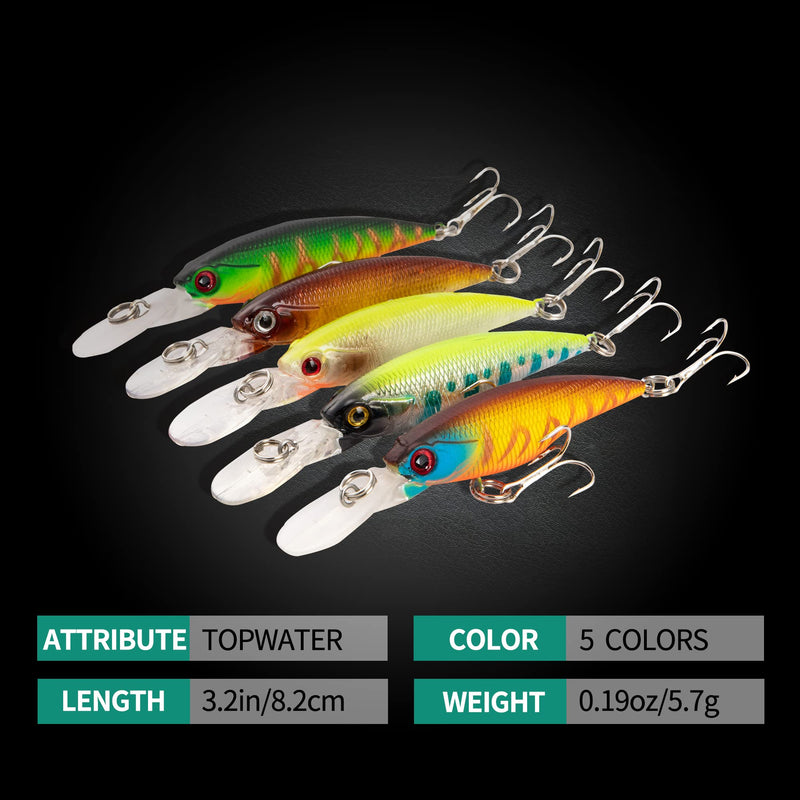 [Australia - AusPower] - XBLACK Fishing Lures Sets Fishing Lures for Freshwater bass Lures for Bass Trout Walleye Redfish Saltwater Freshwater FL20PCS-A 