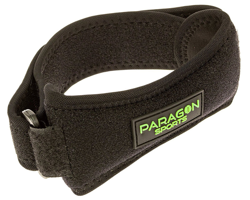 [Australia - AusPower] - Paragon Sports Patella Knee Strap for Running, Fitness, Stairs Climbing/Adjustable Patellar Tendon Support Band for Basketball, Athletics Pain Relief Brace for Jumper's Knee and Chondromalacia Black 2 pack 