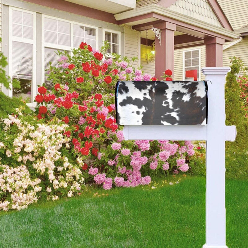 [Australia - AusPower] - Cow Print Mailbox Covers Magnetic Standard Size Mailbox Wraps Letter Post Mailbox Cover 21" X 18" for Holiday Garden Yard Decor Cow Print 