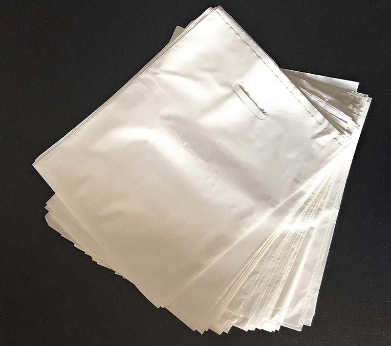 [Australia - AusPower] - WHITE PLASTIC MERCHANDISE STORE BAGS, different sizes 9"x12", 12"x15", 15"x18" PACKS of 100/200/500 Retail Product Bags I 100% Recyclable (100, 9"x12") 9"x12" 