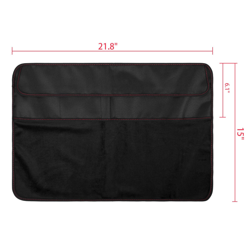 [Australia - AusPower] - TXEsign PU Leather Protective Screen Dust Cover Sleeve with rear pocket Compatible with IMAC A1224 / A1311 / A1418 (21.5" with pocket, Black PU Leather) 21.5 Inch 