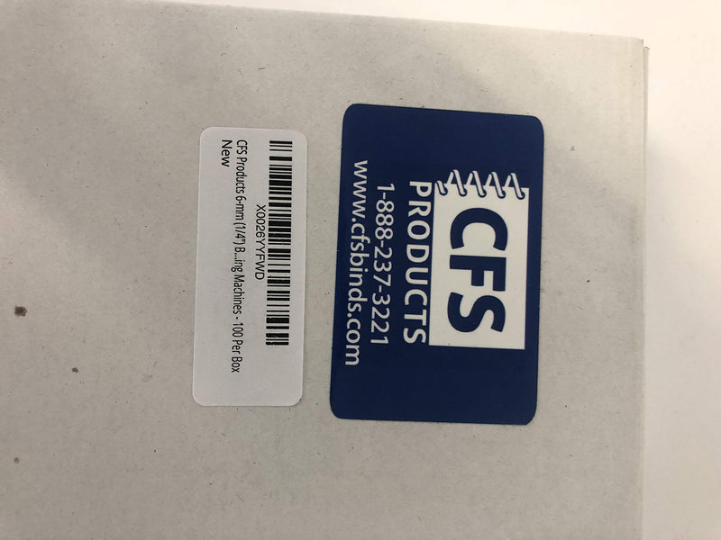 [Australia - AusPower] - CFS Products 6-mm (1/4") Binding Coils - Coil06 - Pre-Sized to fit Letter Sized Paper - 4:1 Pitch (4 Holes per inch) - 12" Long - Compatible with GBC, Trubind, Fellows Binding Machines - 100 Per Box 