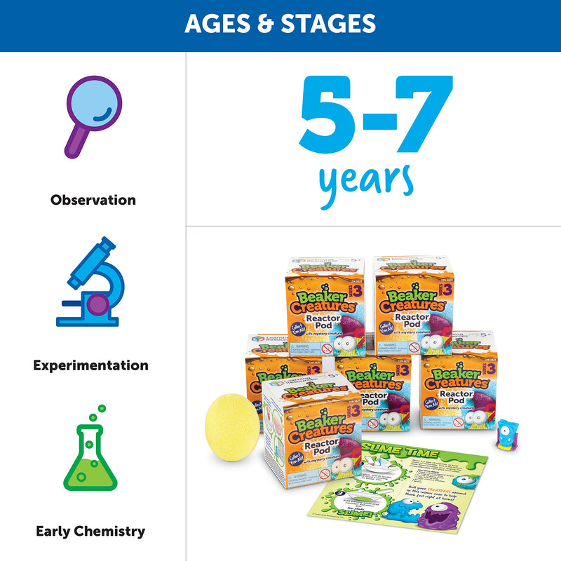 [Australia - AusPower] - Learning Resources Beaker Creatures Series 3 - 6-Pack of Pods, Ages 5+ Science Exploration Toys, STEM Toys for Kids, Homeschool Must Haves, Science for Kids 6 Pack Pods 