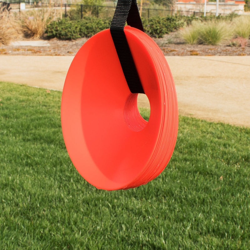 [Australia - AusPower] - Super Z Outlet Bright Orange Round Cones Sports Equipment for Fitness Training (20 Pack) 