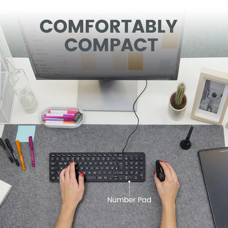 [Australia - AusPower] - Perixx PERIBOARD-333B Wired Backlit USB Keyboard- X Type Scissor Keys - Compact 14.25x4.57 Inches - Big Print Letters - White Backlit - US English,11618 