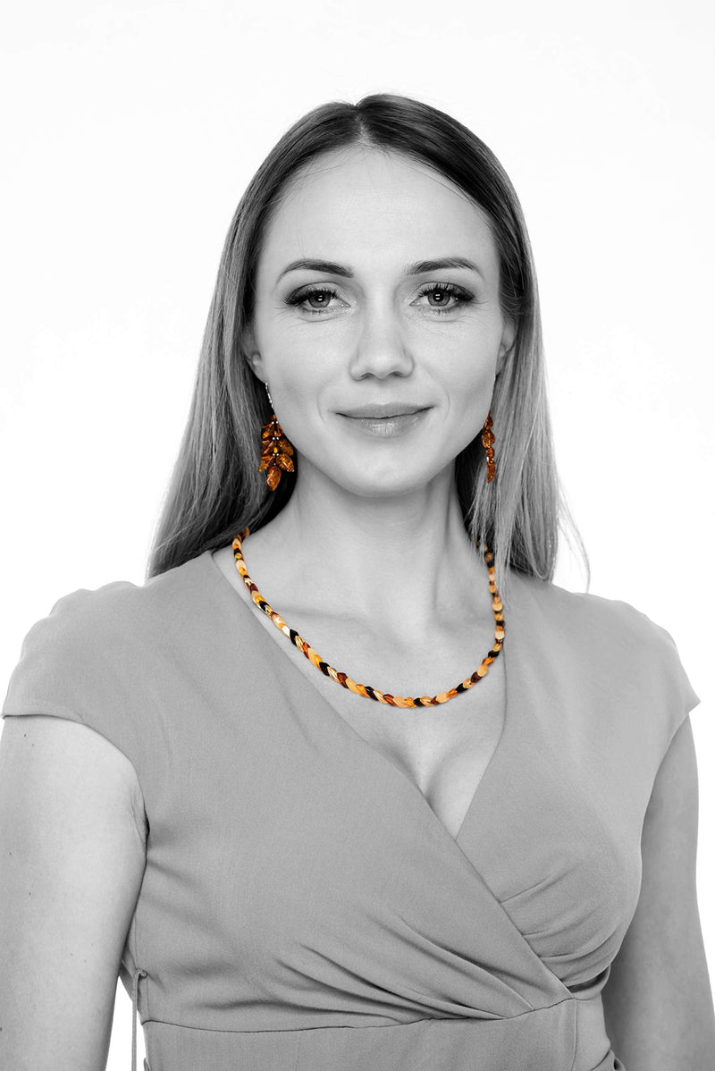 [Australia - AusPower] - Natural Baltic Amber Necklace for Adults 55CM 21.65INCH 