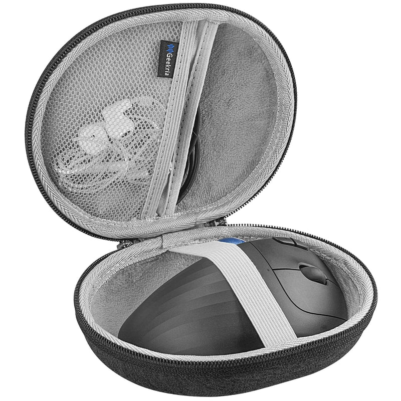 [Australia - AusPower] - Geekria UltraShell Mouse Case Compatible with Logitech M575/G502/G604/G603/G600/G703/G403/G PRO Mouse, Hard Shell Travel Carrying Bag with Cable Storage for Wireless Gaming Office Mouse (Grey) 