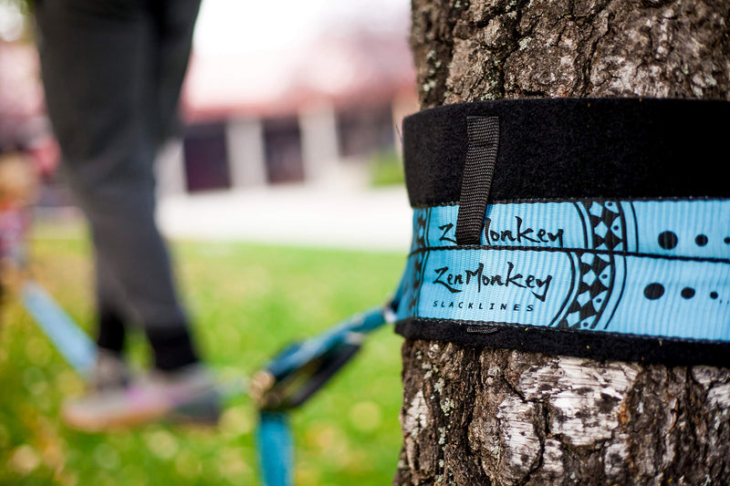 [Australia - AusPower] - ZenMonkey Slacklines Tree Protectors, Perfect for Slacklines, Ninjalines, Ziplines, Tree Swings, with Anti-Slip Guide Straps, Hook & Loop Fasteners, 60 Inches Long, Set of Two 