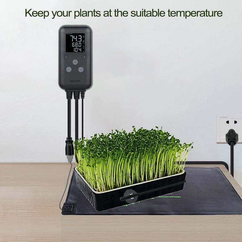 [Australia - AusPower] - DIGITEN Heat Mat Thermostat Waterproof Temperature Controller DTC315 Greenhouse Thermostat Aquarium Temperature Controller Plug in Thermostat for Seedlings 15A Reptiles Temperature Controller Outlet 15A Waterproof Temperature Controller 