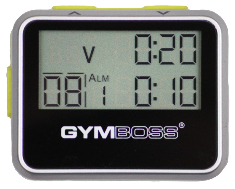 [Australia - AusPower] - Gymboss Interval Timer and Stopwatch - Silver / Yellow Metallic Gloss 