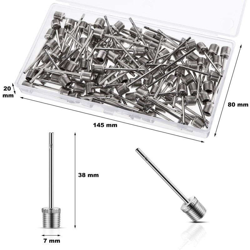 [Australia - AusPower] - WILLBOND 100 Pack Basketball Pump Needles Ball Pump Inflation Needles Air Pump Needles with Storage Box for Sports Balls, Football Basketball Soccer and Volleyball 