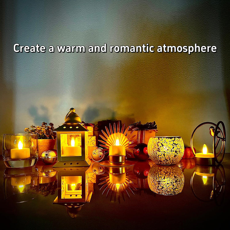[Australia - AusPower] - Rechargeable Candles Tea Lights with Remote Timer, LED Tea Lights Candles Battery Operated, Rechargeable Flameless Candles for Home Decor Seasonal Decor 40 Hours 12Pack 