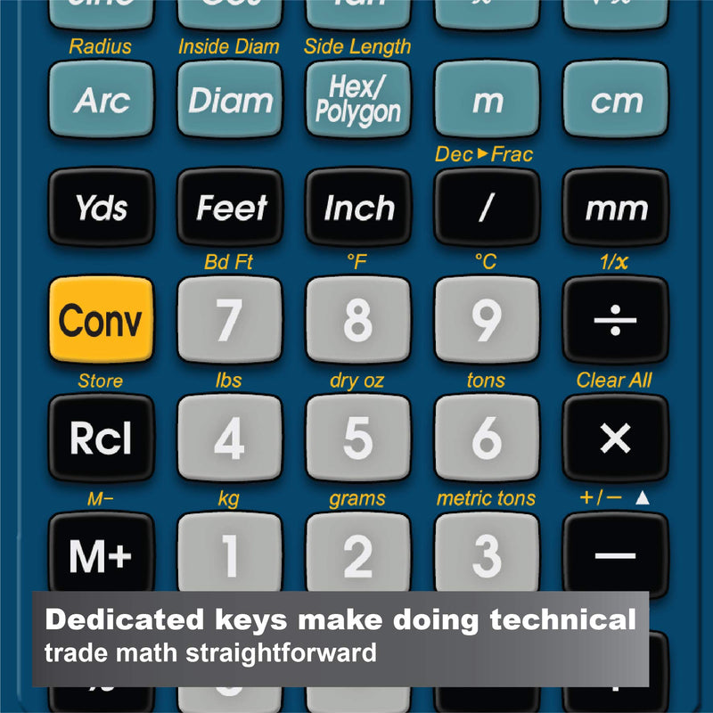 [Australia - AusPower] - Calculated Industries 4400 TradesmanCalc Technical Trades Dimensional Trigonometry and Geometry Math and Conversion Calculator Tool for Tech Students, Welders, Metal Fabricators, Engineers, Draftsmen 