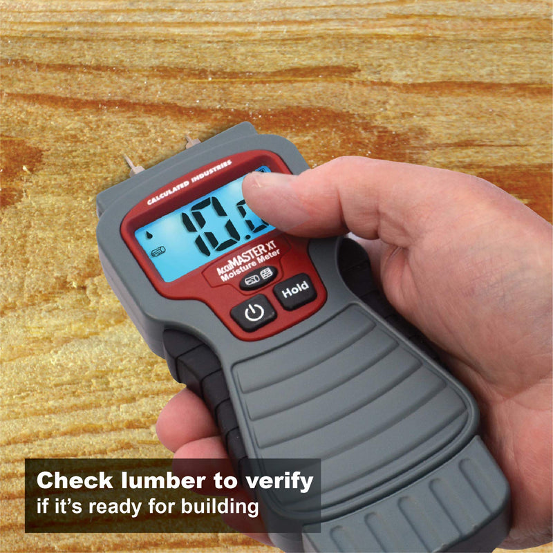 [Australia - AusPower] - Calculated Industries 7440 AccuMASTER XT Digital Moisture Meter | Handheld |Pin Type | Backlit LCD Display | Detects Leaks, Damp and Moisture in Wood, Walls, Ceilings, Carpet and Firewood Pin-Type, Backlit LCD Sensors 