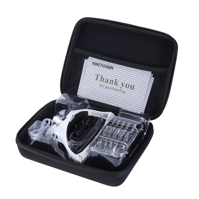 [Australia - AusPower] - YOCTOSUN Magnifying Glasses with Light, Head Mount Magnifier with 5 Lenses, Headband, Storage Case, Hands Free LED Lighted Head Magnifying Visor for Close Work Hobby Crafts Led Head Magnifier with Storage Case 