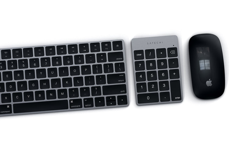 [Australia - AusPower] - Satechi Slim Aluminum Bluetooth Wireless 18-Key Keypad Keyboard Extension - Compatible with 2017 iMac, iMac Pro, MacBook Pro, MacBook, iPad, iPhone, Dell, Lenovo and More (Space Gray) Space Gray 
