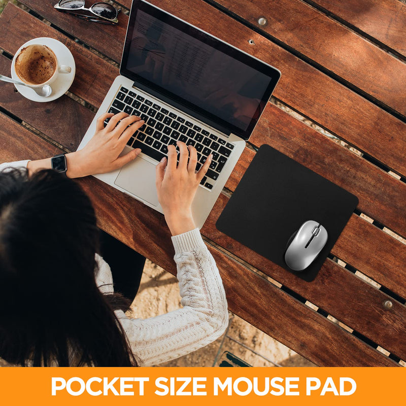 [Australia - AusPower] - Quality Selection Mouse Pad Superb for Computer & Laptop, Non-Slip Rubber Base Mousepad, Mouse Pads for Home, Office & Gaming 7.75 x 9.25 in, Black 1 Pack 