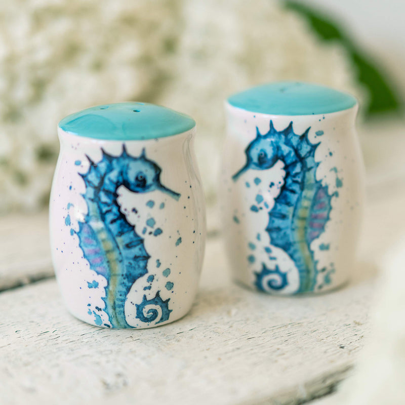 [Australia - AusPower] - Salt and Pepper Shakers - Adorable Ceramic Seahorse Novelty Set 