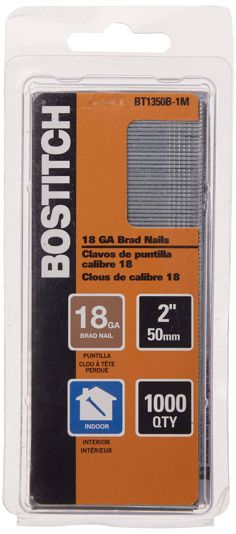 [Australia - AusPower] - BOSTITCH 18 Gauge Brad Nails, 2-Inch, Coated, 1000 per Box (BT1350B-1M) 