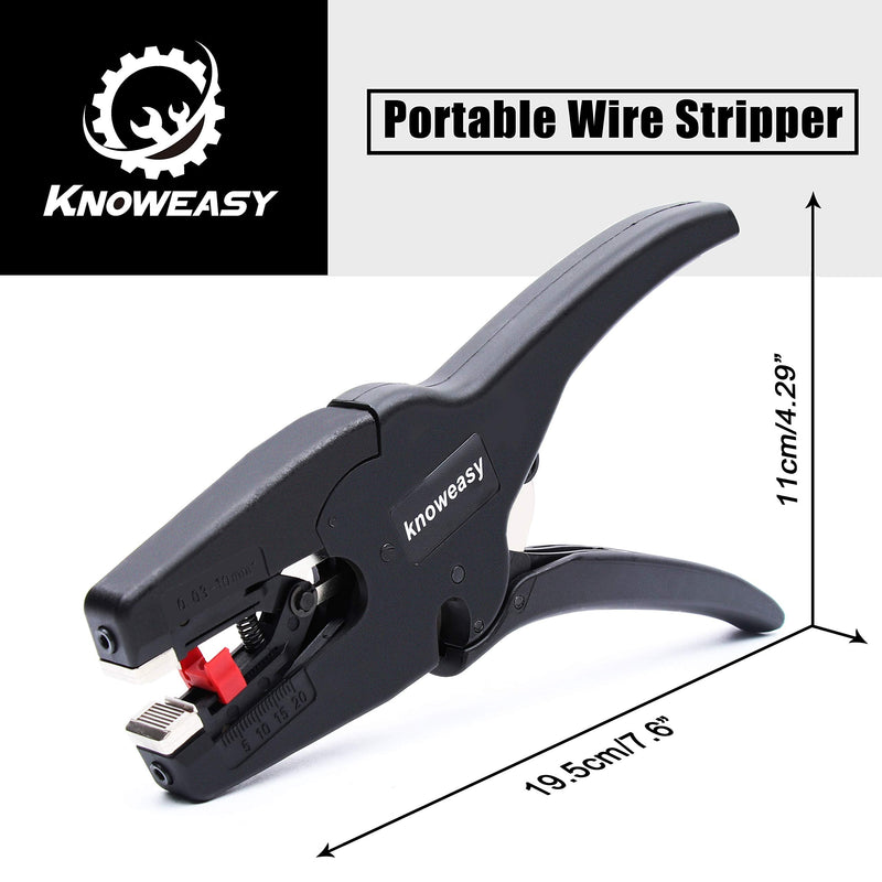 [Australia - AusPower] - Knoweasy Automatic Wire Stripper and Cutter,2 in 1 Heavy Duty Wire Stripping Tool for Wire Stripping,Cutting 5-20mm/(0.25-0.75Inches) D3 