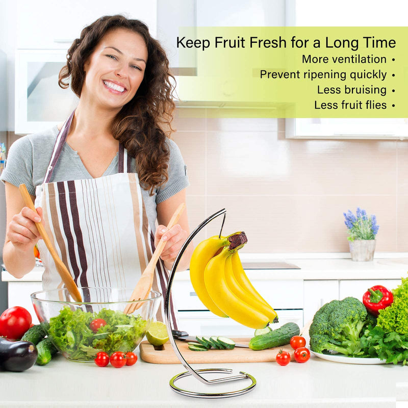 [Australia - AusPower] - Banana Tree Hanger, Stainless Steel Banana Hanging Bracket Wire Banana Tree Stand,Fruit Bowl For Kitchen Counter, Keep All Your Bananas Fresh 